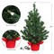 2' Christmas Tree with Red Cloth Base |Tabletop Tree | Indoor/Outdoor Use | Holiday & Christmas Décor | Tabletop Accent | Home & Office Decoration